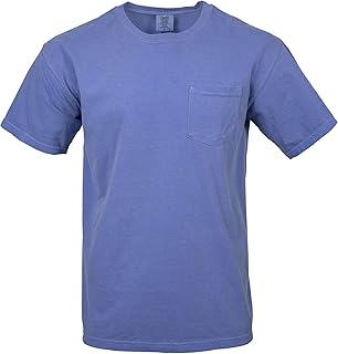 comfort colors 男士 成人胸前带兜短袖t恤